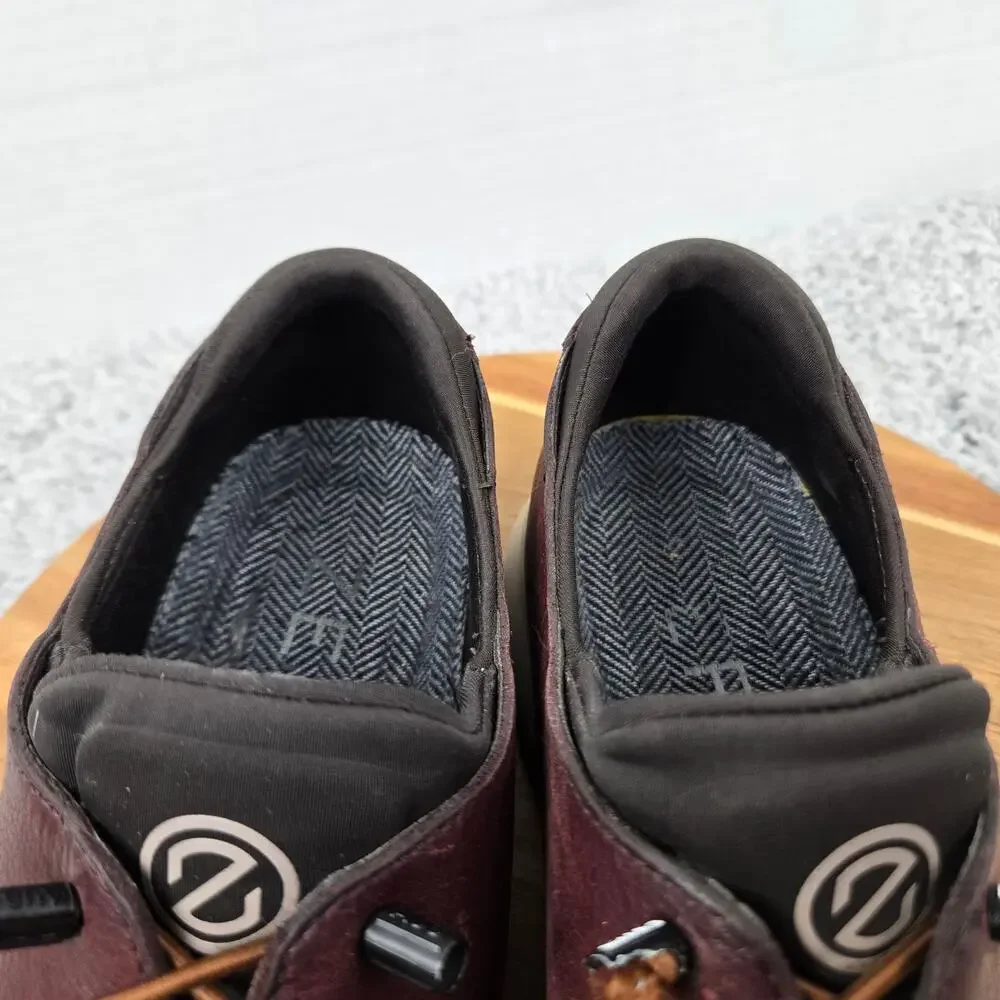 Cole Haan Mens 10.5M ZeroGrand Maroon Laser Casual Daily Wingtip Casual Oxford